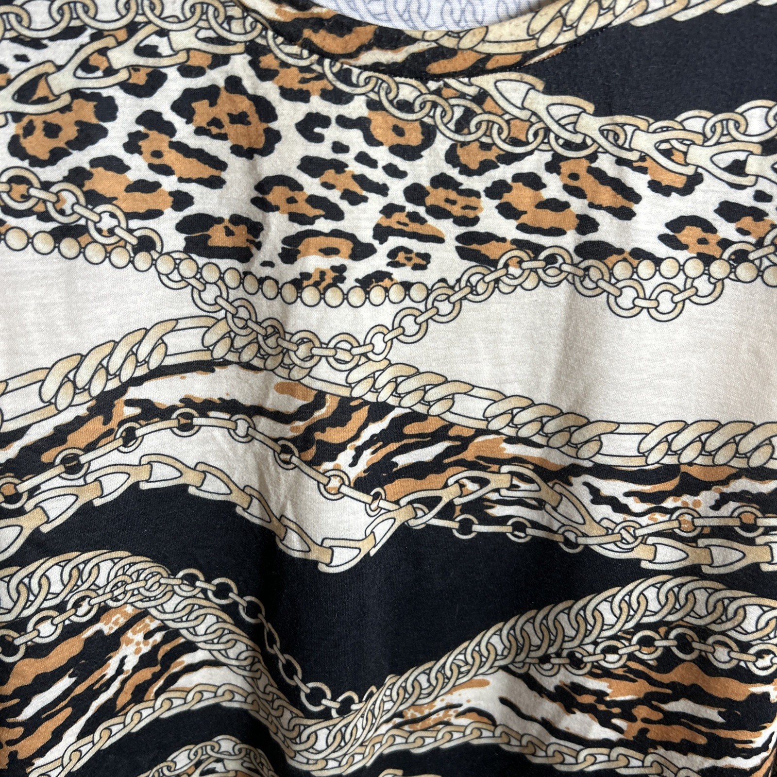 Guess 2XL Mens 2 Beige Eco Animal Print Tee Shirt gallery