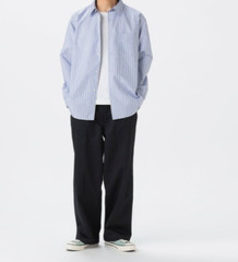 (ASK availability First) BEAMS polyester broadcloth regular collar shirt NEW
