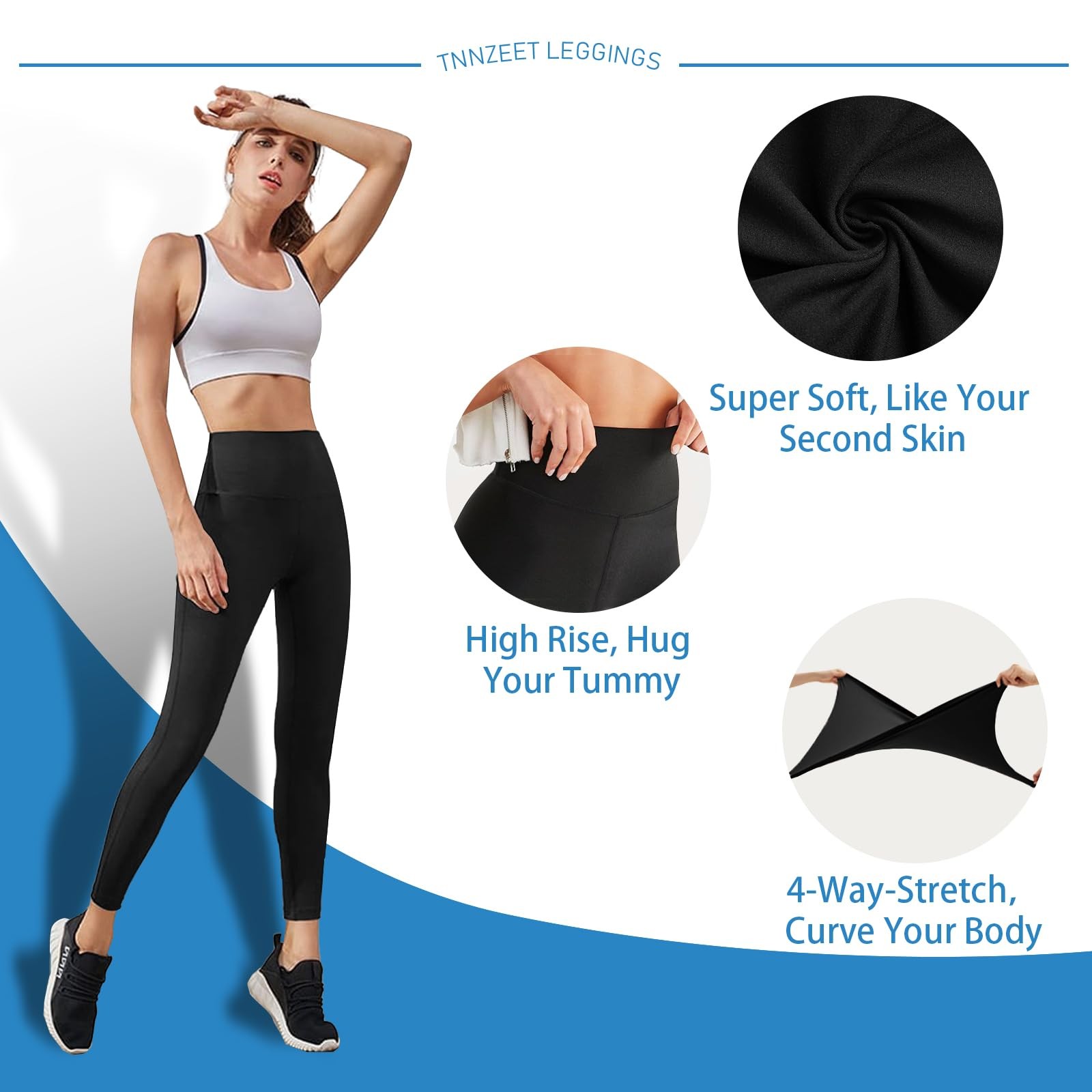 High Waisted Leggings for - No See Through Tummy Novelty Workout Yoga Pants w... gallery
