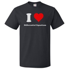 I Love Differential Equations T shirt I Heart Differential Equations Tee