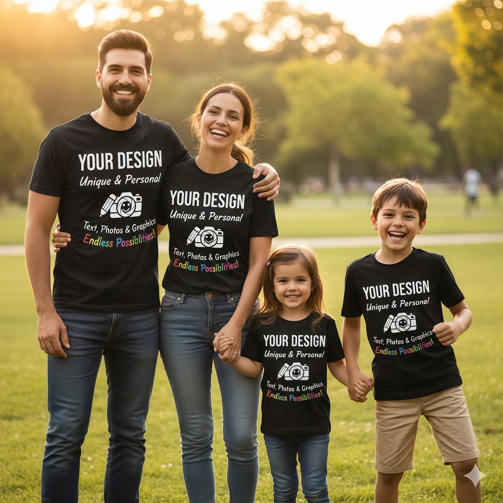 Print Your Photo Text Logo Custom DIY Cotton Tee Personalized Unisex Soft Top gallery