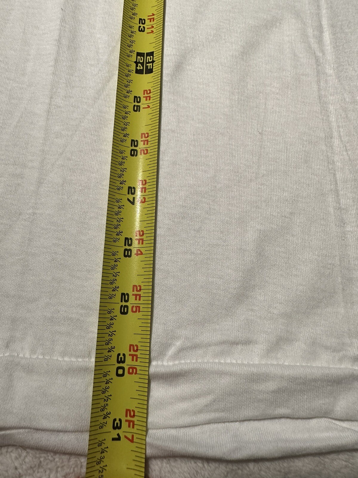 Vintage 1980s 1990s Hanes V Neck Basic Blank Single Stitch T-Shirt, L, Deadstock gallery