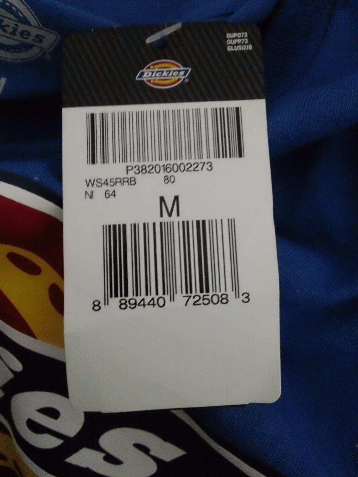 NWT Men's Size Medium Dickies Logo S/S Blue T-Shirt 100% Cotton gallery