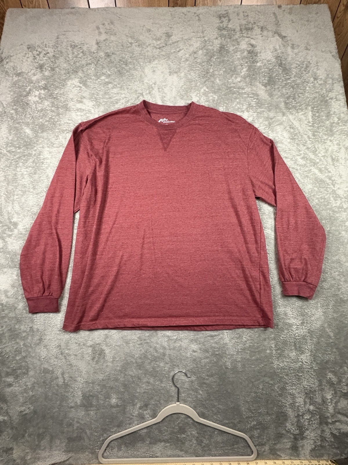 LOT OF 2 Jackson Hole Men's 2XL Blue & Red LS Crewneck Shirts SEE DESCRIPTION gallery