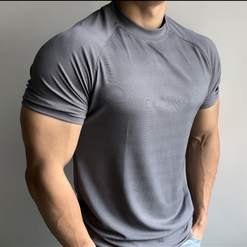 Summer Sports Training Short-Sleeved Men Stretch Quick Drying T-Shirt Breathable gallery