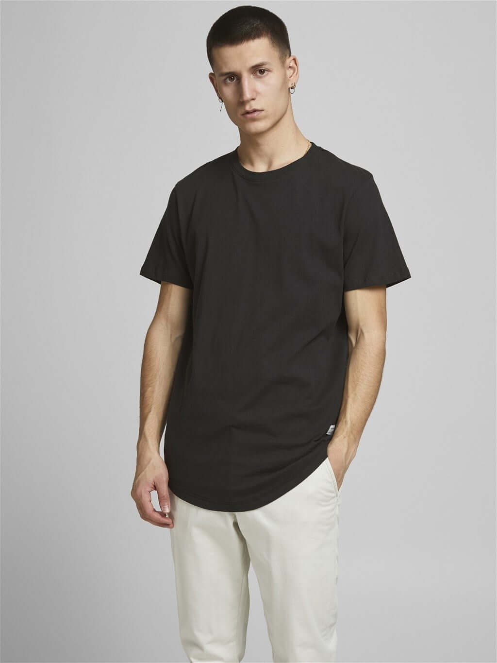 Jack & Jones 5 Pack JJENOA 100% Cotton Crew Neck T-Shirts - White/Navy/Black/Oli gallery