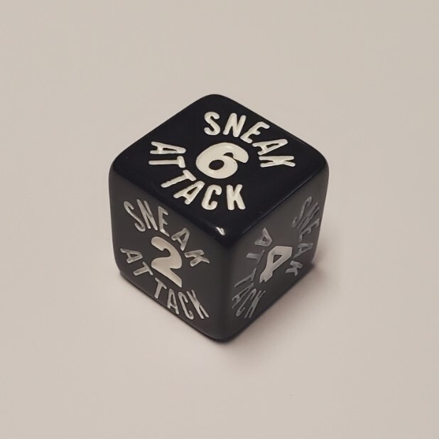 Sneak Attack d6 Dice Compatible with Dungeons and Dragons Rogue (10 Pack) D&D