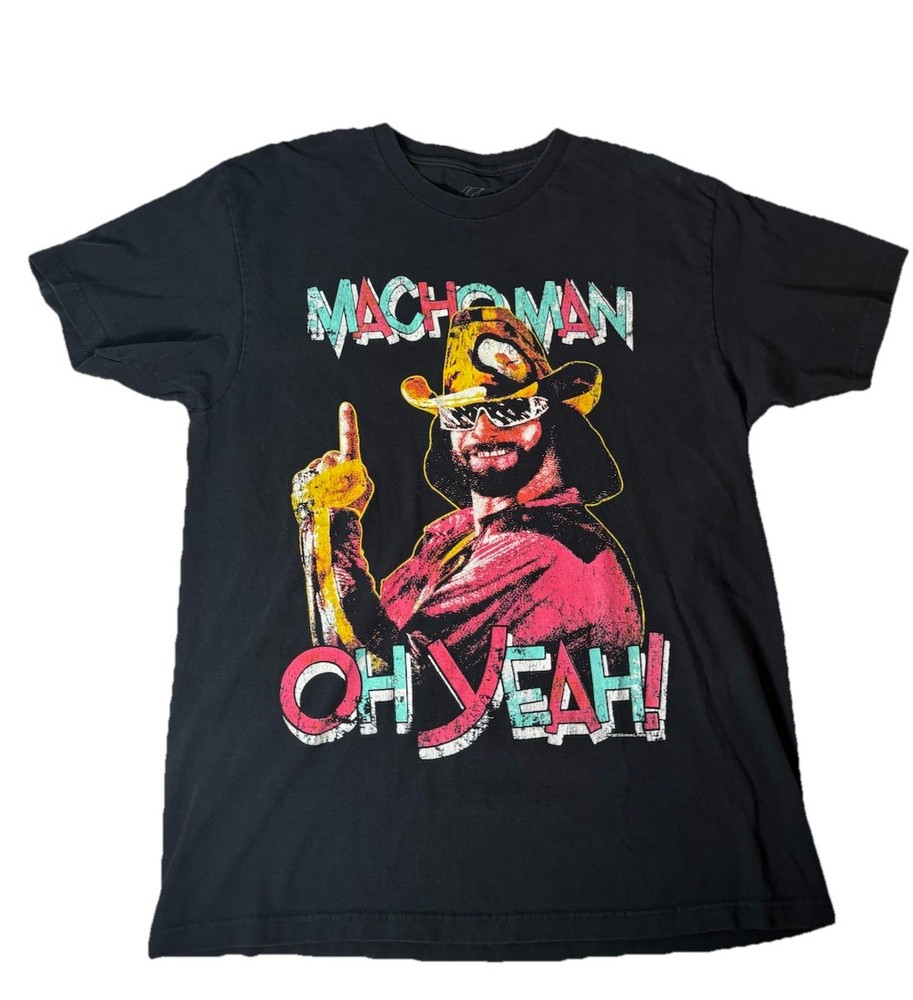 2013 WWE Macho Man Randy Savage Oh Yeah Graphic T Shirt Mens L Black