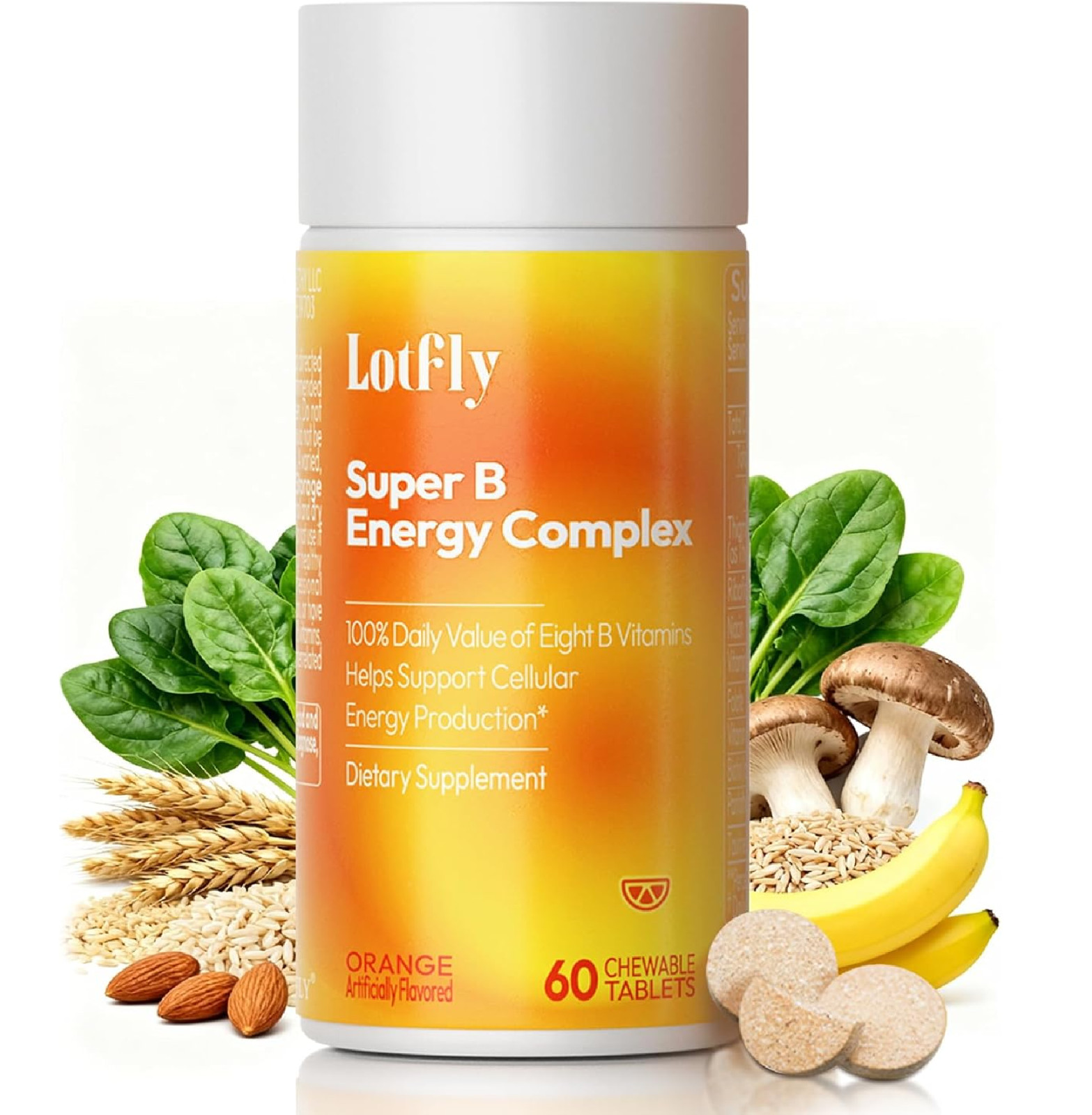 Vitamin B Complex with B1, B2, B3, B5, B6, B7, B9, B12 Taurine–Immune Support, E