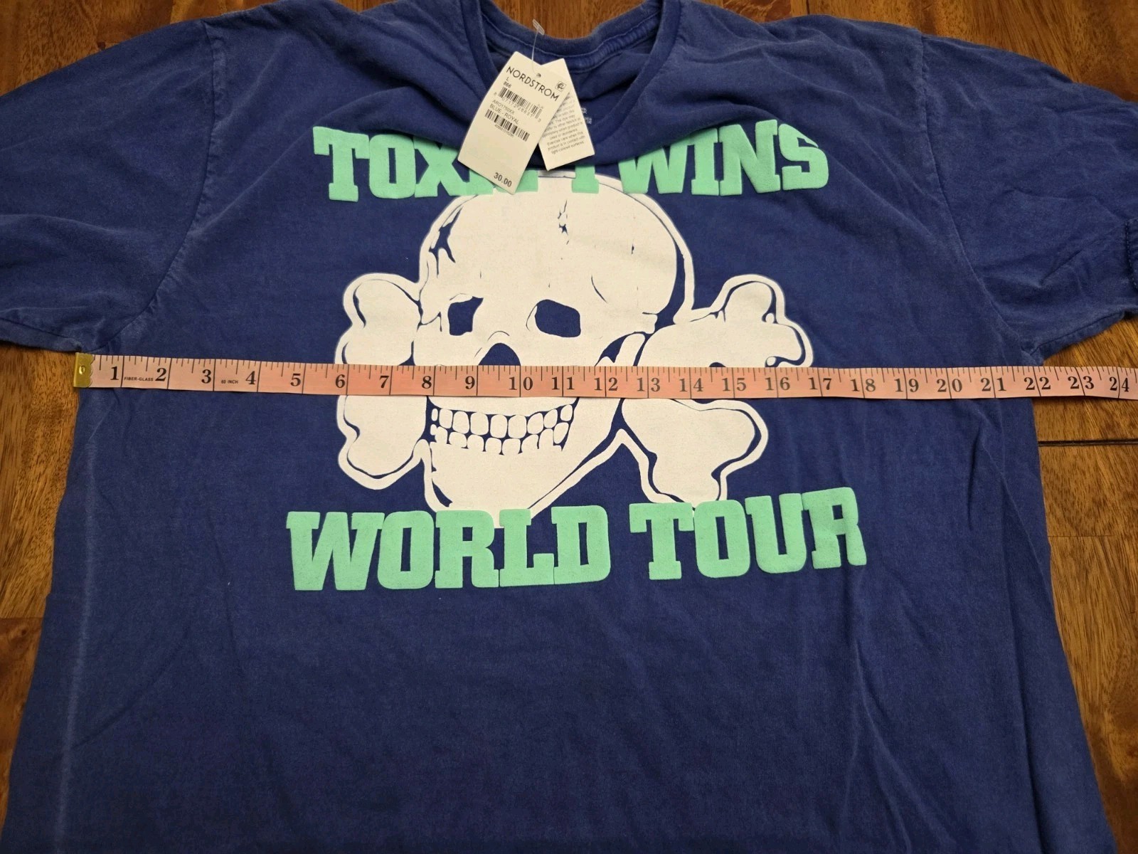 NWT Aerosmith Toxic Twins World Tour T-Shirt Royal Blue Skull Graphic Size Large gallery