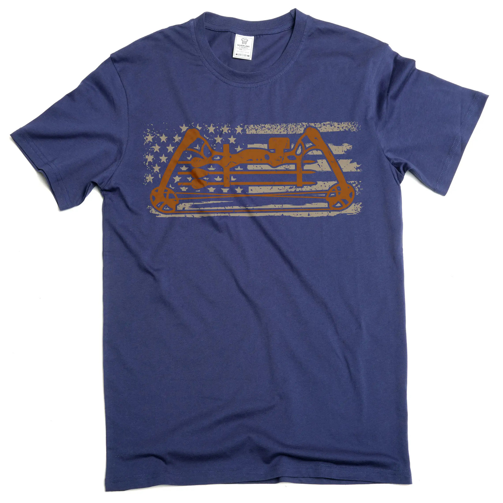 Men's patriotic USA flag archery bow hunting T-shirt sports archer tee gallery