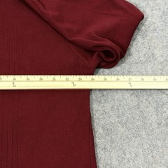 Covington Long Sleeve Pullover Ribbed Knit V-Neck Shirt Fits Men’s Sz Large Red