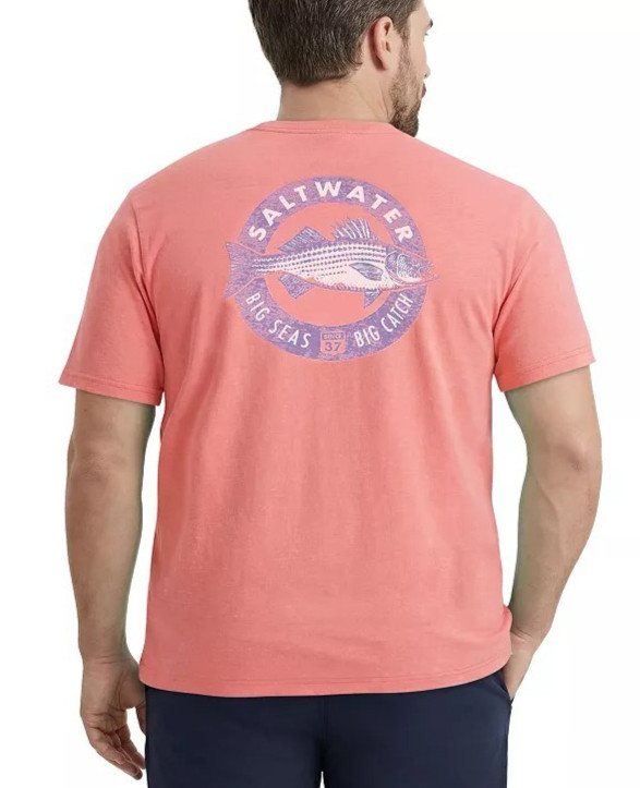 New Men’s 3XLT Big & Tall IZOD Saltwater Relaxed Classics Big Seas Big Catch Tee