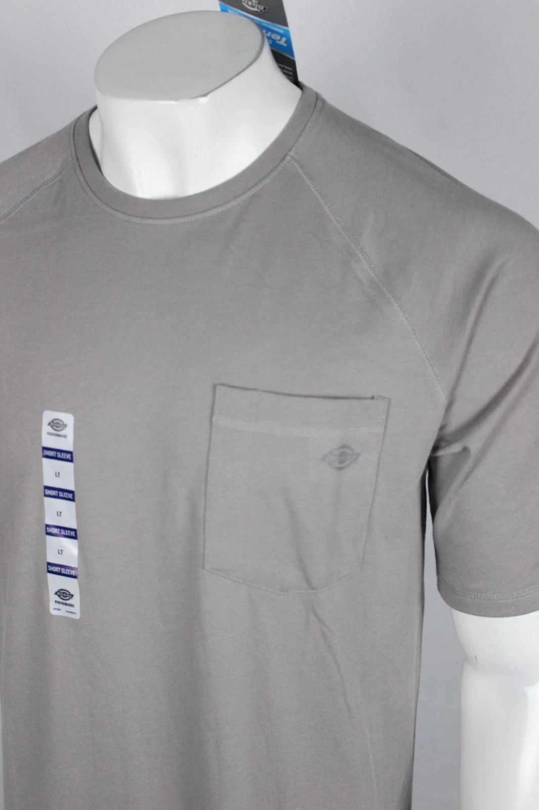 Dickies Men's Temp iQ Performance Cooling Pocket T Shirt Solid Gray Tall Sizes gallery