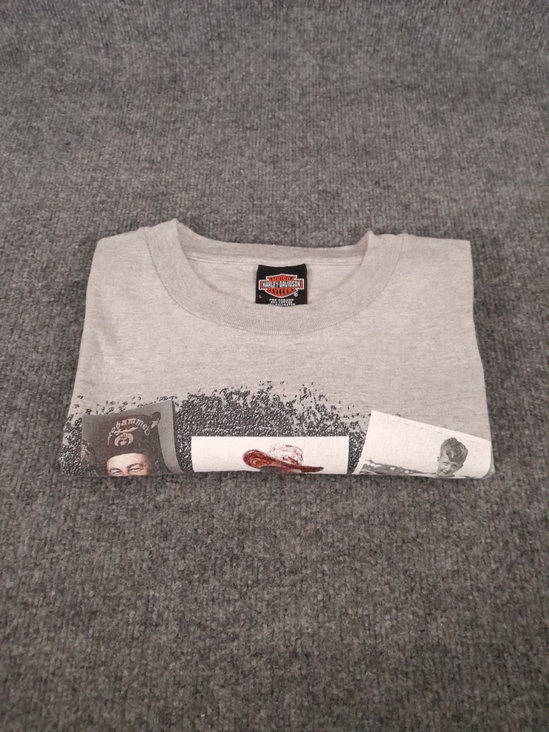 Vintage Harley Davidson T Shirt Mens L Gray Andrea's Urbana IL Motorcycles USA gallery