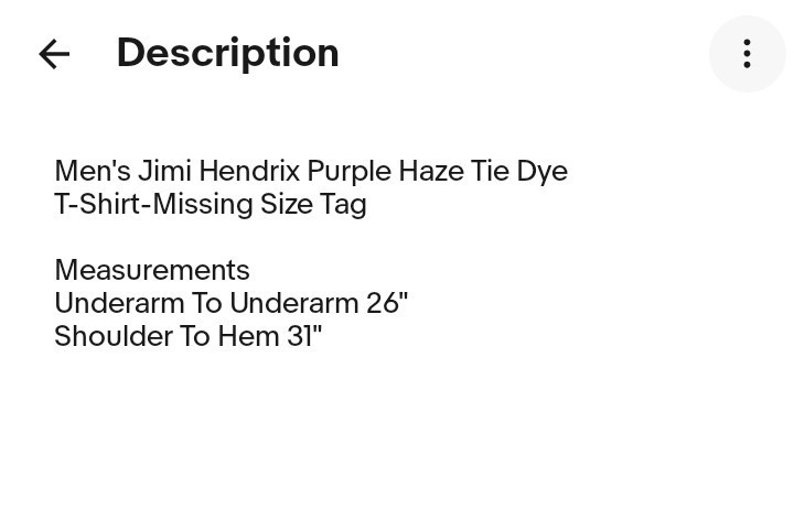 Men's Jimi Hendrix Lightning Graphic Purple Haze Tie Dye Shirt-Missing Size Tag gallery