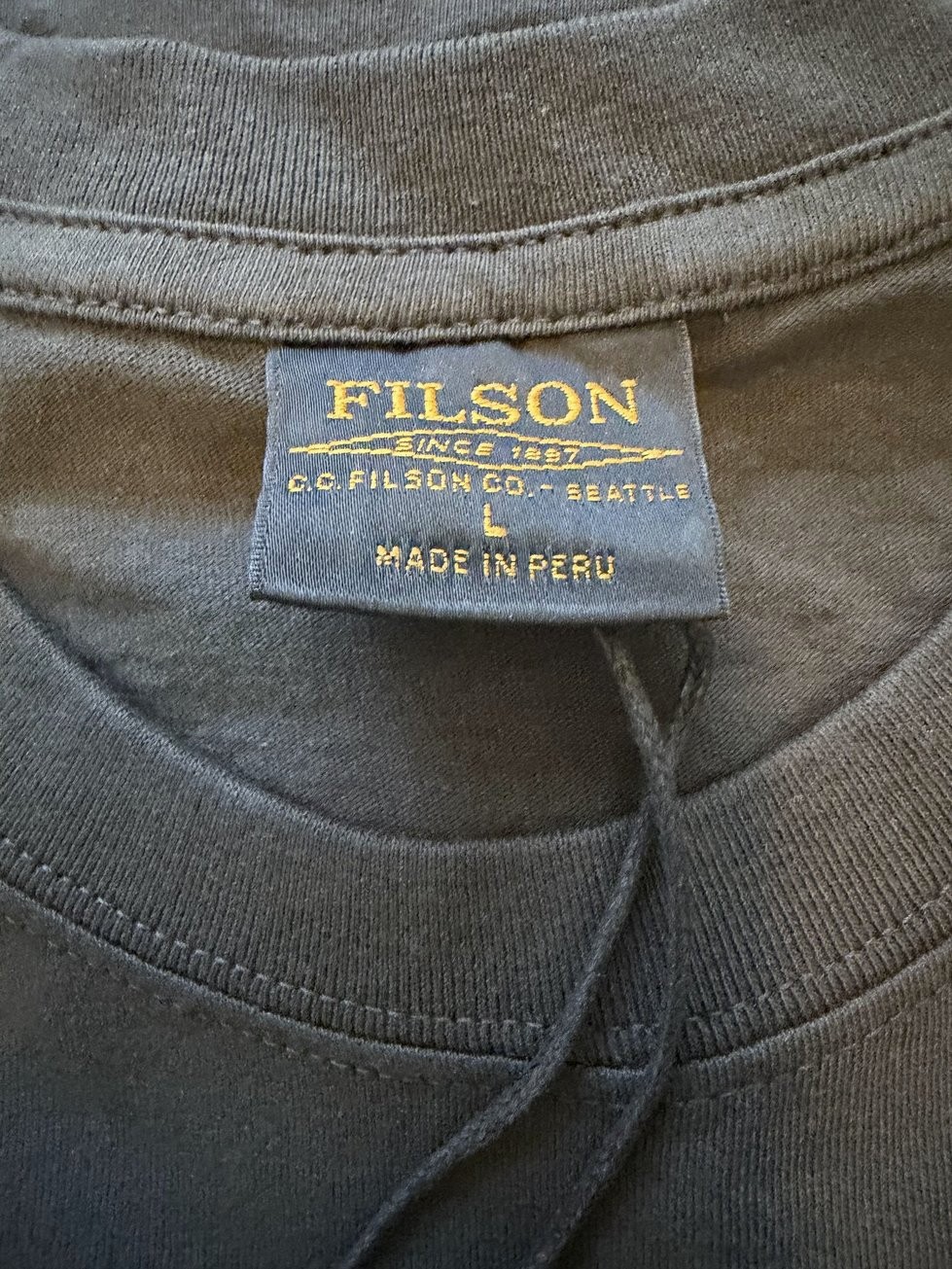 Filson Pioneer Pocket T-shirt Black NWT Size L gallery