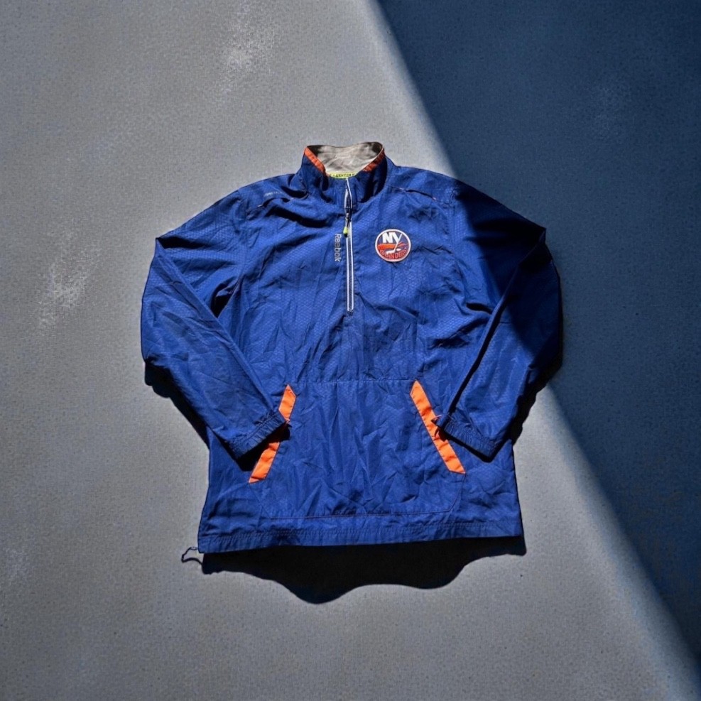 Reebok NY Islanders NHL Jacket Mens (M) Center Ice Kinetic Fit 1/4 Zip Vintage gallery