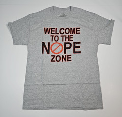 Welcome To The Nope Zone Grey Graphic T Shirt Mens Size Medium NWOT