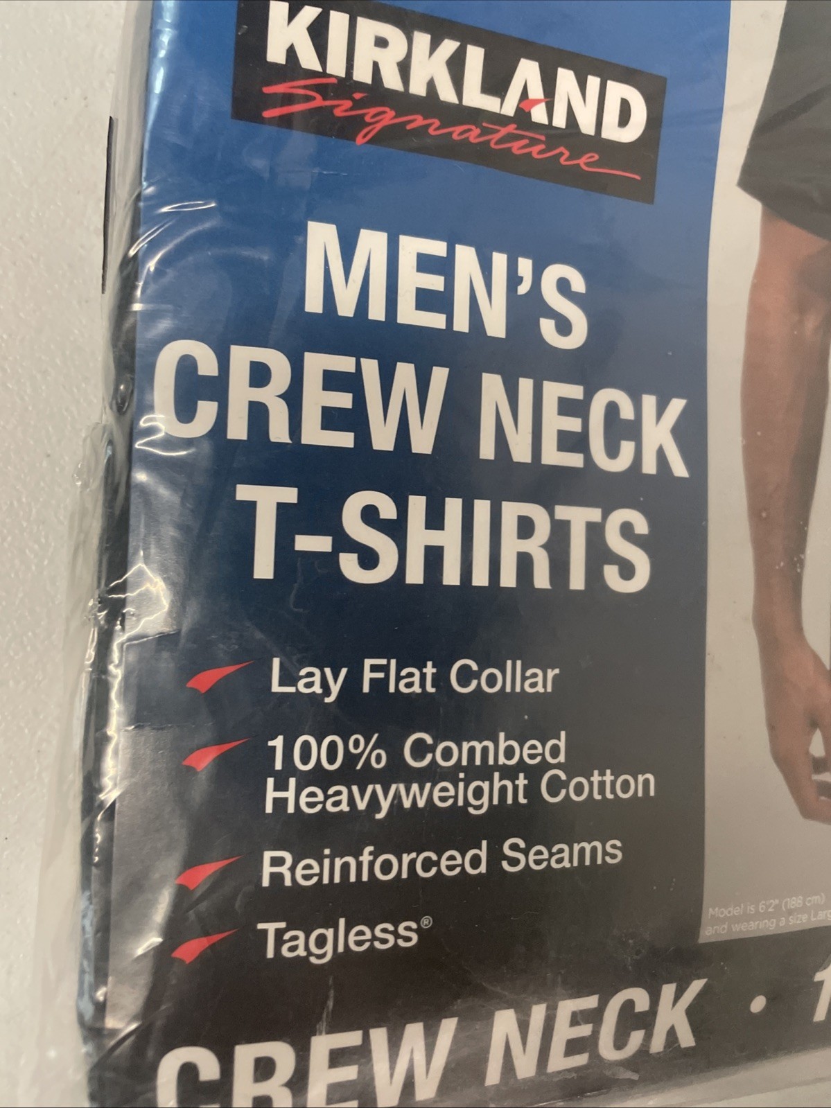 6 PACK Kirkland Signature Men's Crew Neck SMALL T-Shirt BLACK Tee Heavyweight gallery