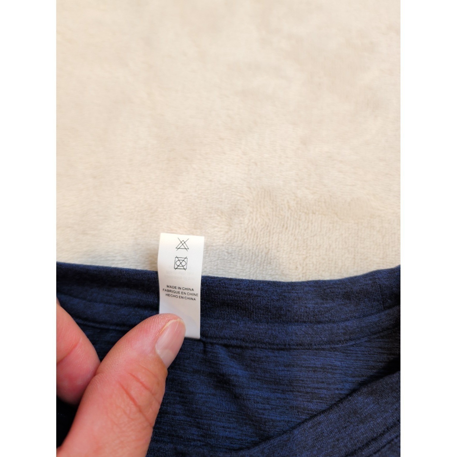 Men's Navy Blue Stretch T-Shirt Size S Polyester Elastane Athletic Casual Tee gallery