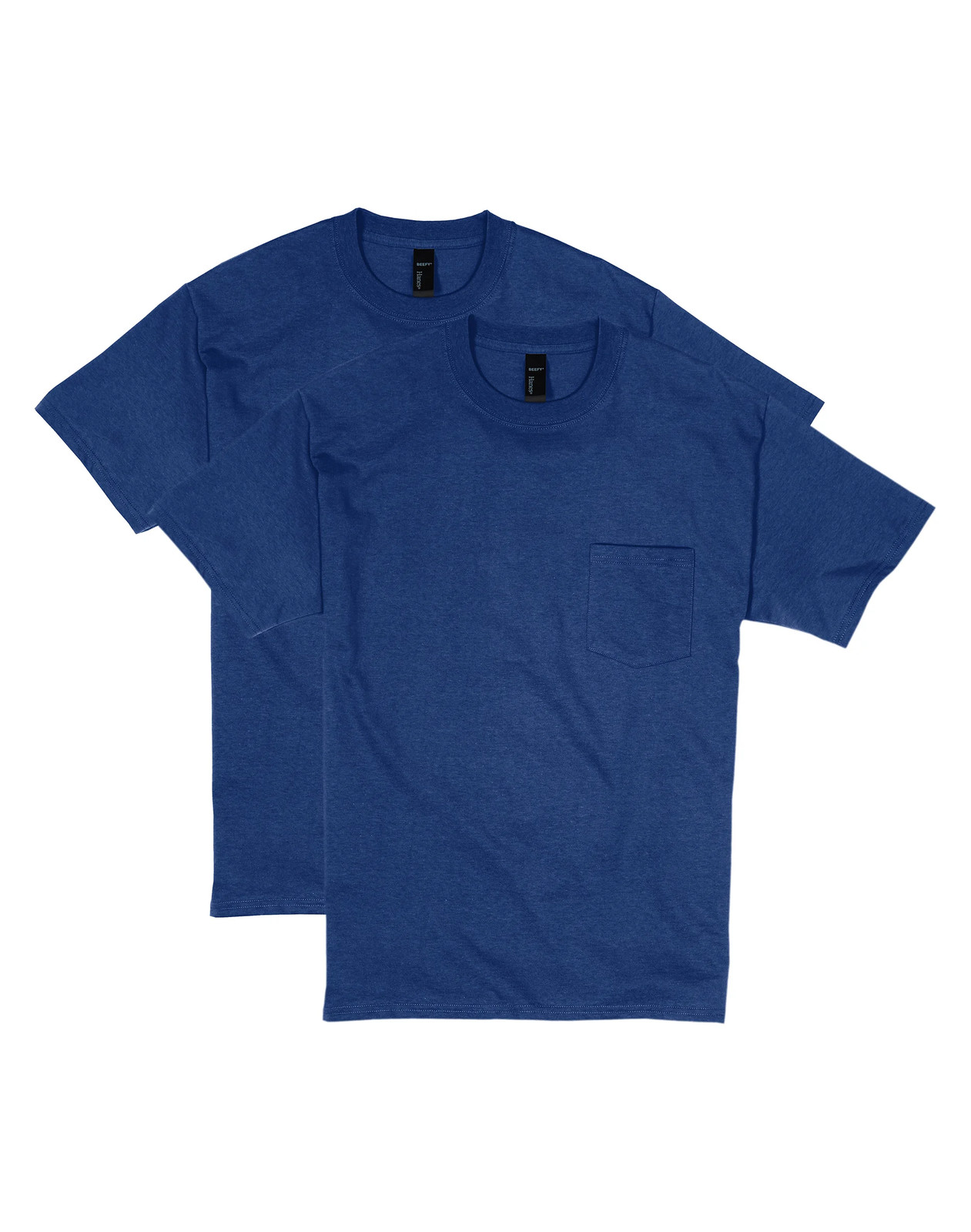Hanes 2-Pack T-Shirt Beefy-T Adult Pocket Short Sleeve 100% Ringspun Cotton gallery