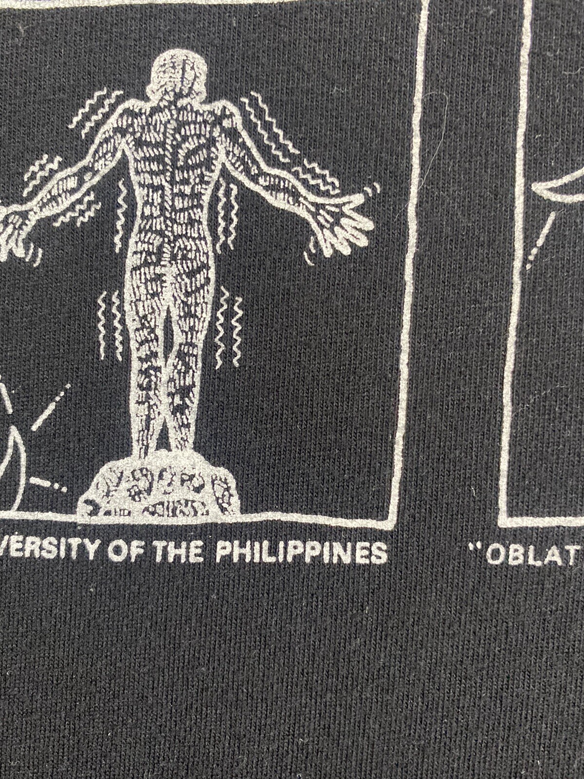 VTG University Of The Philippines Maroons Shirt Oblation XL Black Filipino 80s gallery
