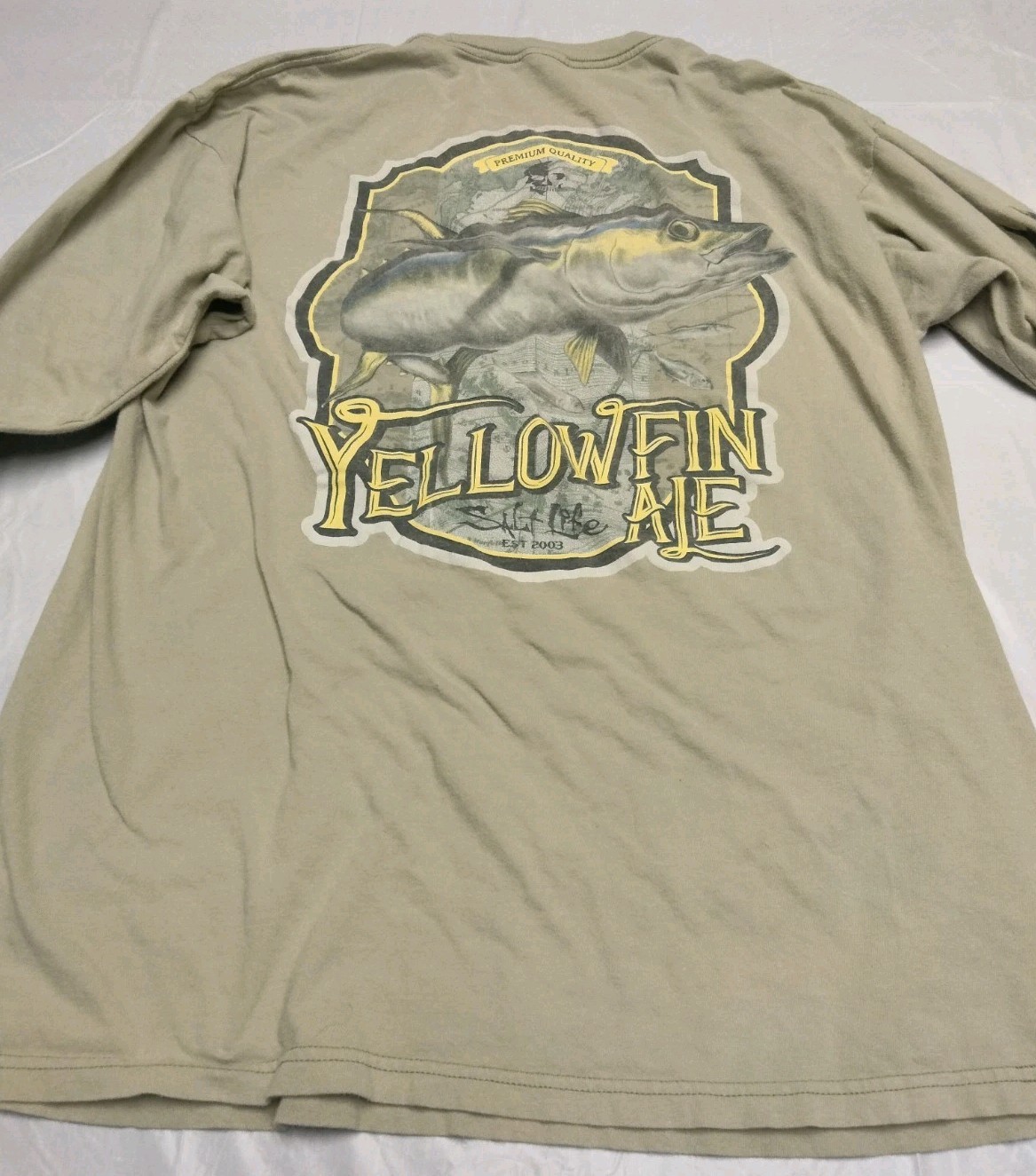 Salt Life Long Sleeve T-Shirt Size Large Yellow Fin Ale gallery
