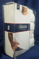 Izod 4 Pk Crew Neck T-Shirts S White, Super Soft Cotton, Classic Fit SHIPS FREE!