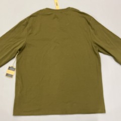 Pendleton Every Wear Mens Large Long Sleeve Button Henley Shirt Olive Green NWT