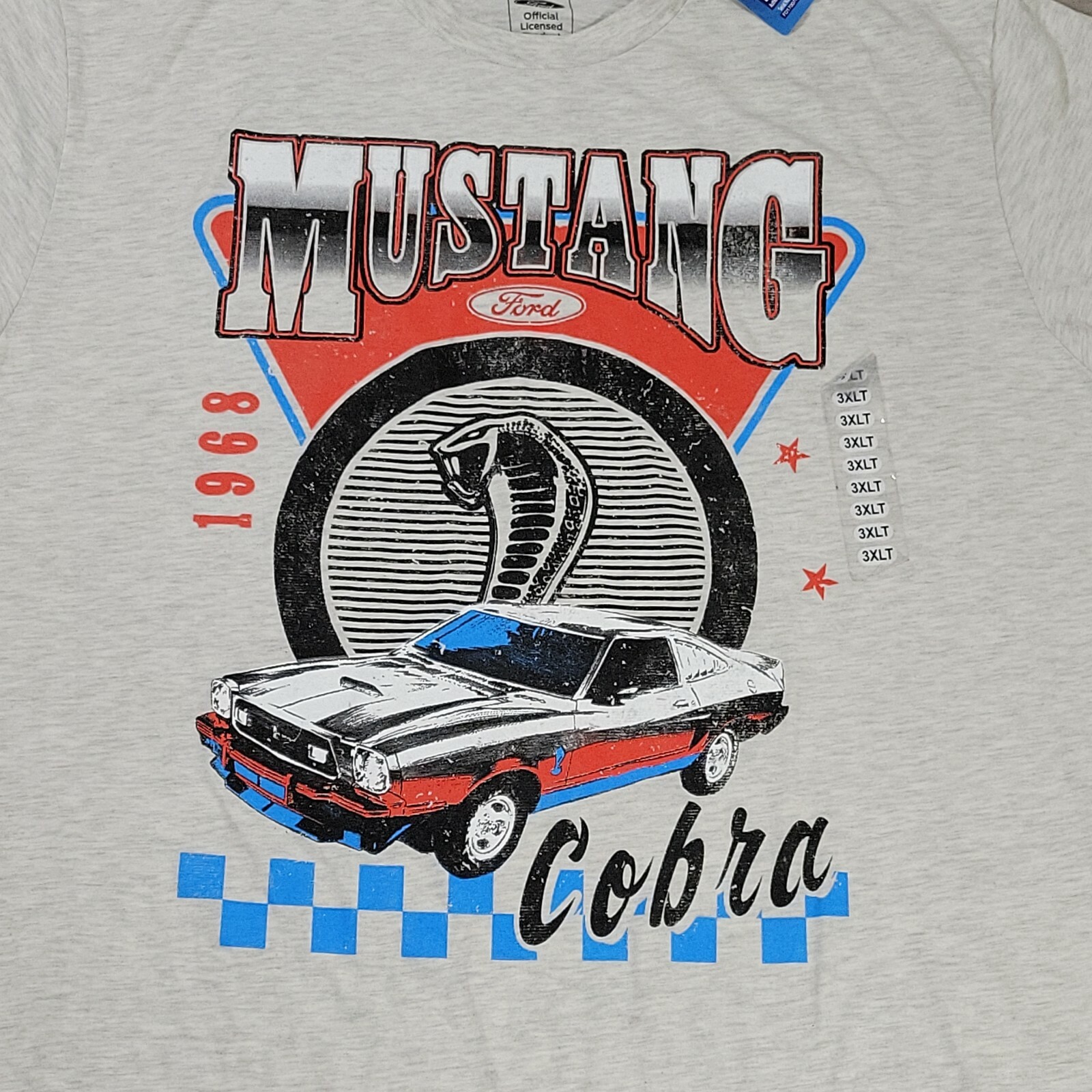 Ford Mustang T-Shirt Men's 3XLT Beige Heather New gallery