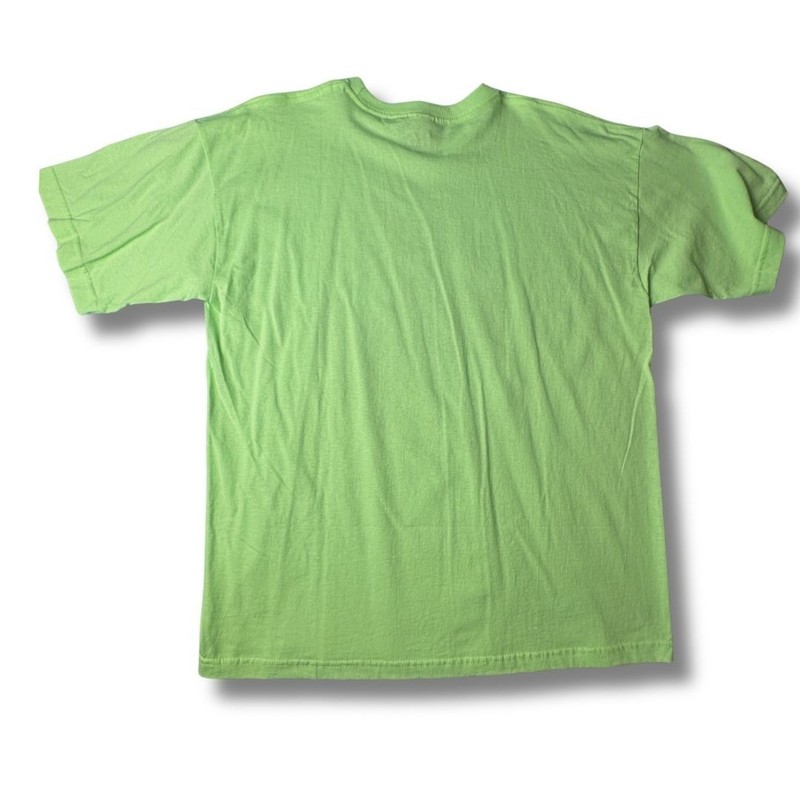 Market Studios Dunkin Skully Graphic T Shirt Neon Green Streetwear Tee Mens XL gallery