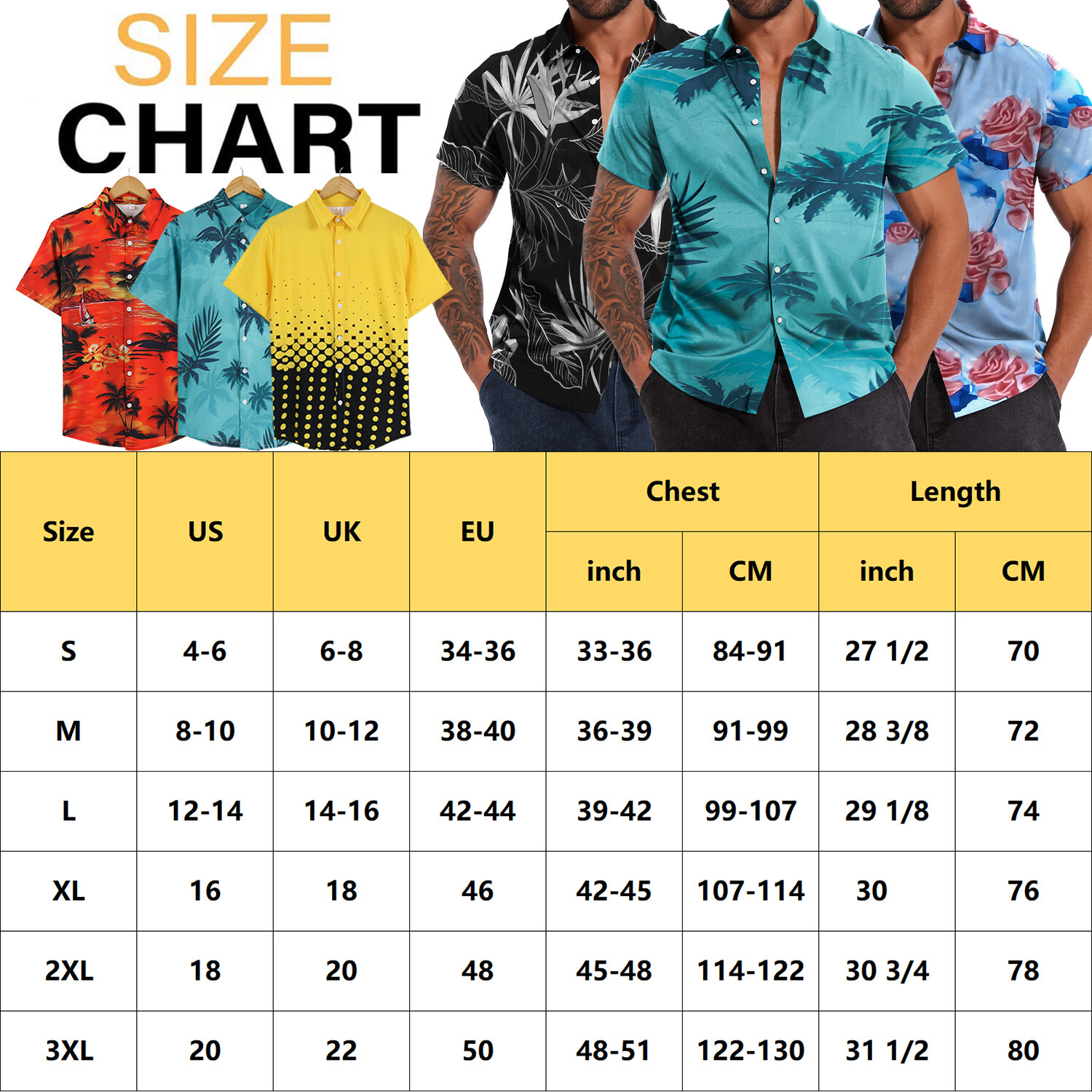 Men Hawaiian Shirts Floral Palm Tree Sunset Surf Beach Party Holiday Stag Dance gallery