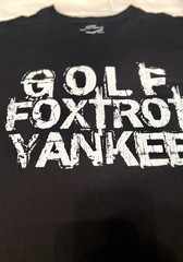 Grunt Style Foxtrot Yankee Graphic Black Men’s XL Crew Neck T-Shirt Military USA
