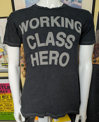 Retro John Lennon Working Class Hero T Shirt Small Beatles Plastic Ono