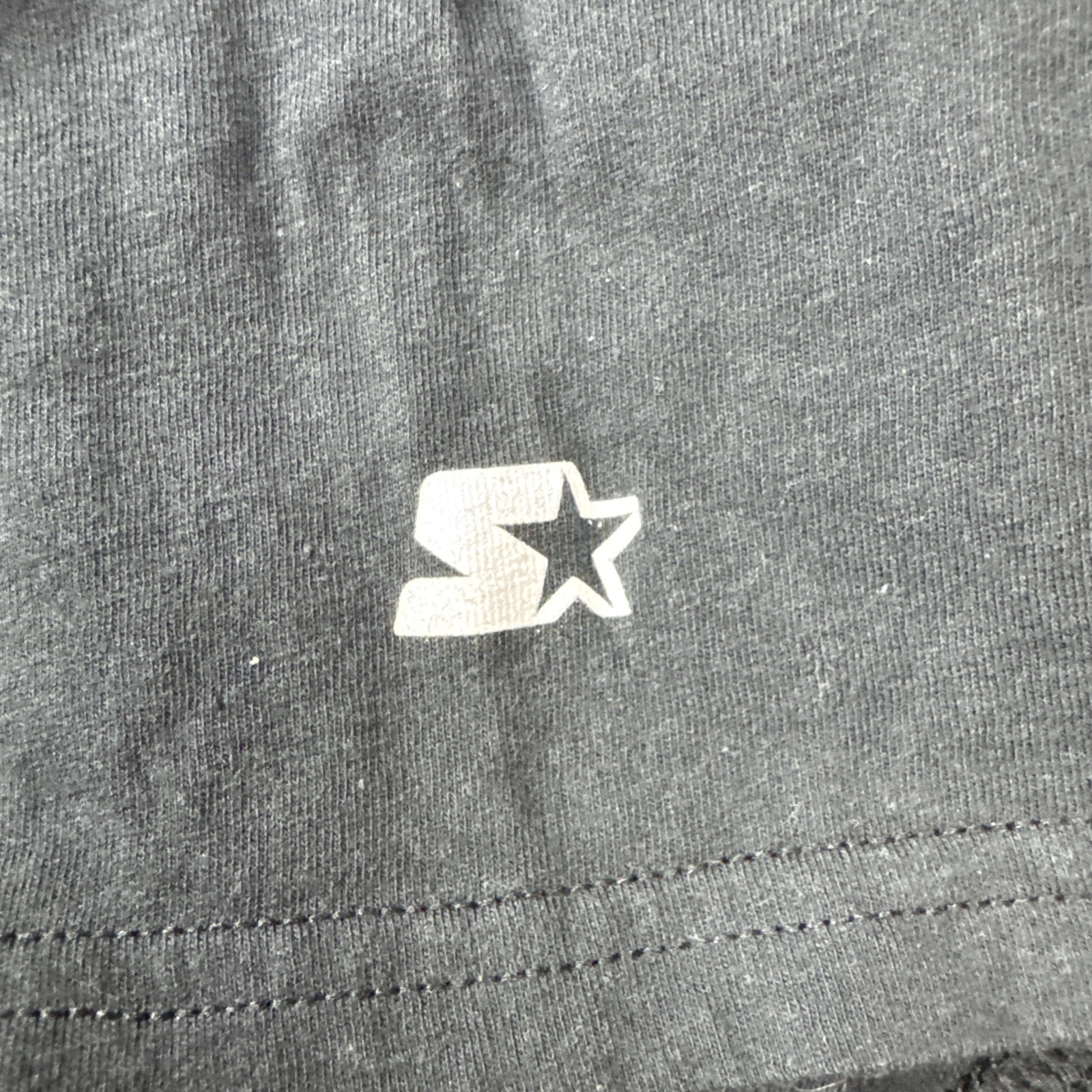 Starter Big Logo Graphic Crew Neck T Shirt Men’s 2XL Black Silver Spellout gallery