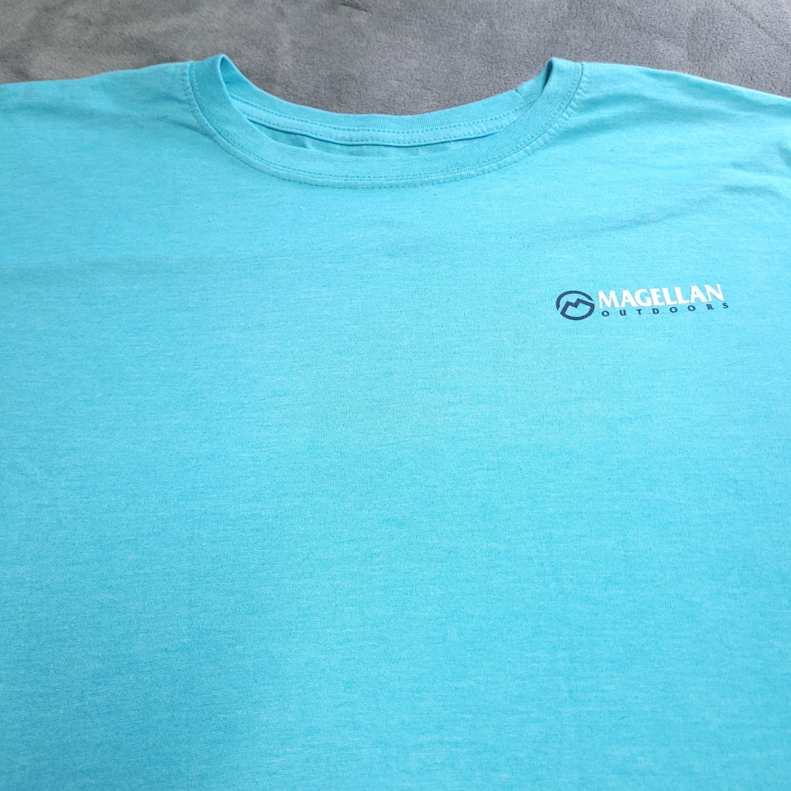 Magellan Outdoors Charter Fishing Boat Large Shirt USA Blue Sportsman Ocean Sea gallery