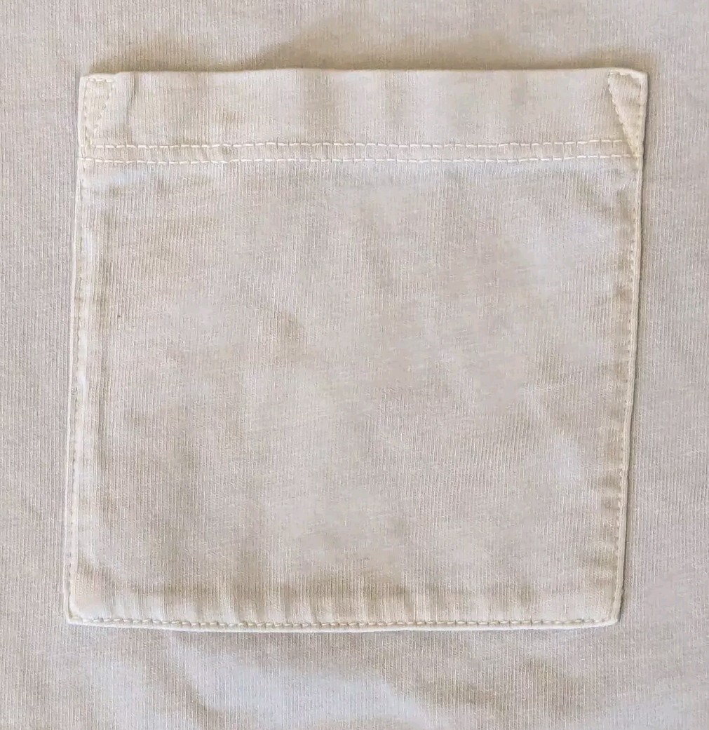 Vince T-Shirt Mens Garment Dyed Light Blue Pocket SS Crewneck - M gallery