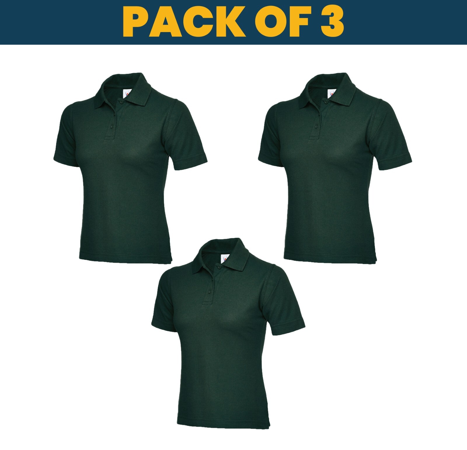 Pack of 3 & 5 Uneek Ladies Classic Polo shirt MULTI PACK workwear top UC106 gallery