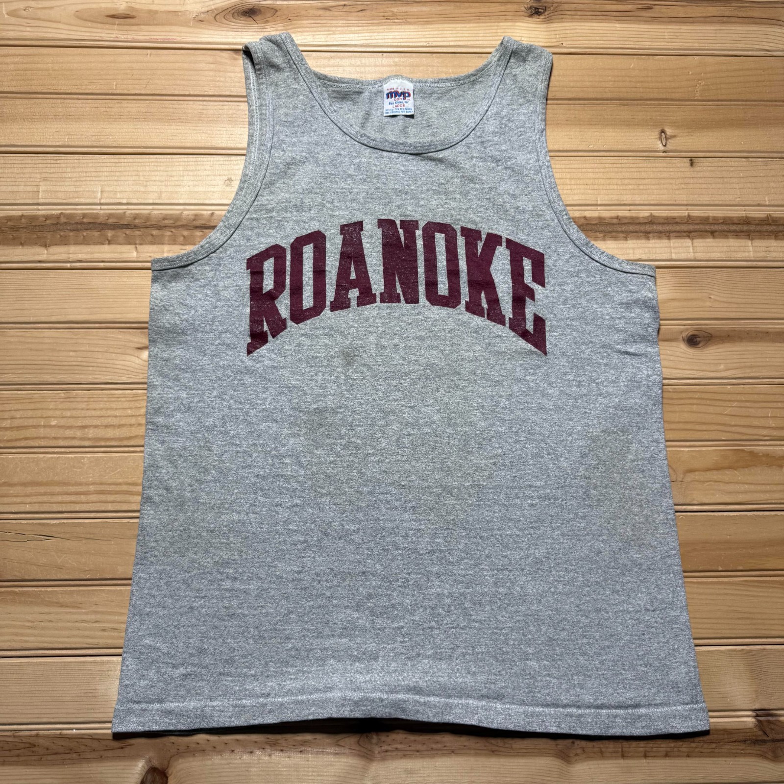 Vintage 80s 90s Roanoke College University Heather Athletic Tank Top USA - Large gallery