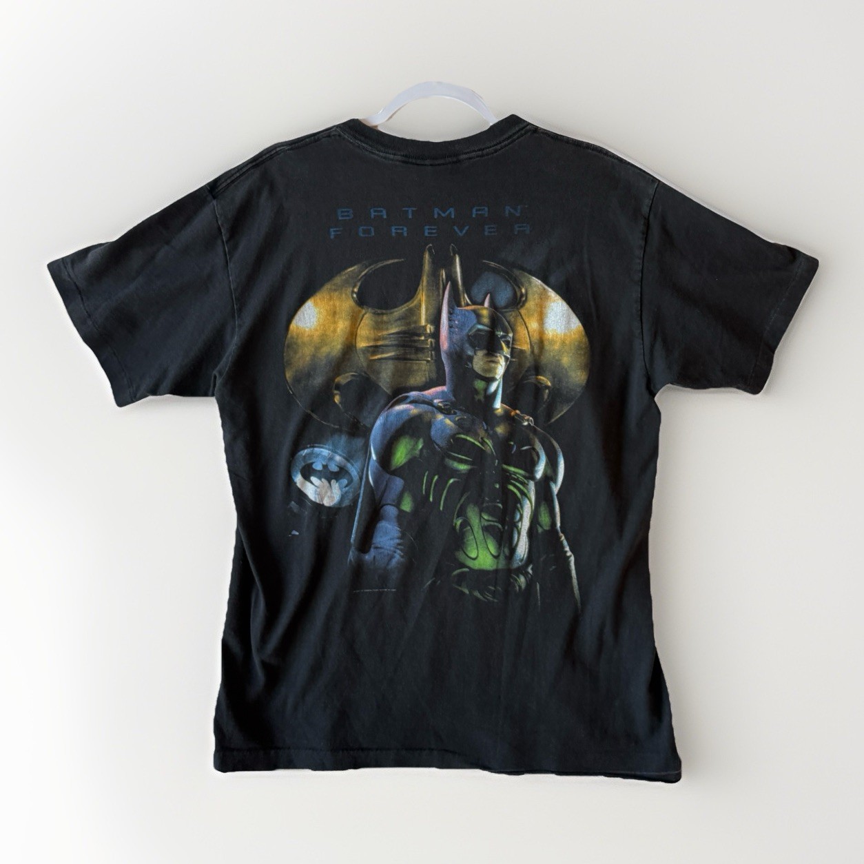 Vintage 1995 Batman Forever T-Shirt Movie Promo DC Comics Size Large Giant Tag