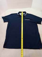 Stitches And Rivets Men’s Size XL Soild Blue Color Shirt 3 Button Stand Collard