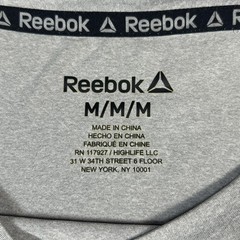 Reebok Mens Polyester Stretch T-shirt Work out Gym Medium Sport Tee Gray