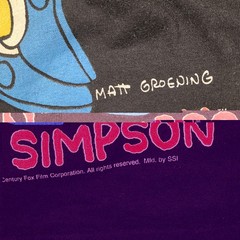 Vintage The Simpsons Bart Simpson Tank Top Men’s Medium Black Single Stitch 1990