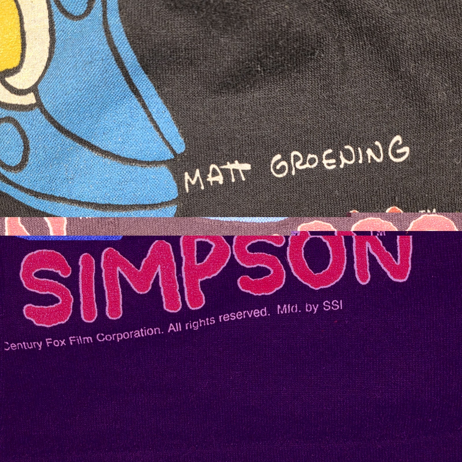 Vintage The Simpsons Bart Simpson Tank Top Men’s Medium Black Single Stitch 1990 gallery