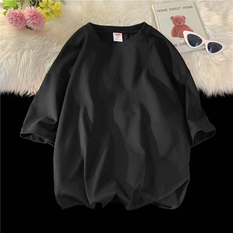 100% Cotton O-Neck Oversized Summer Short Sleeve Men’s T Shirt HipHop Streetwear
