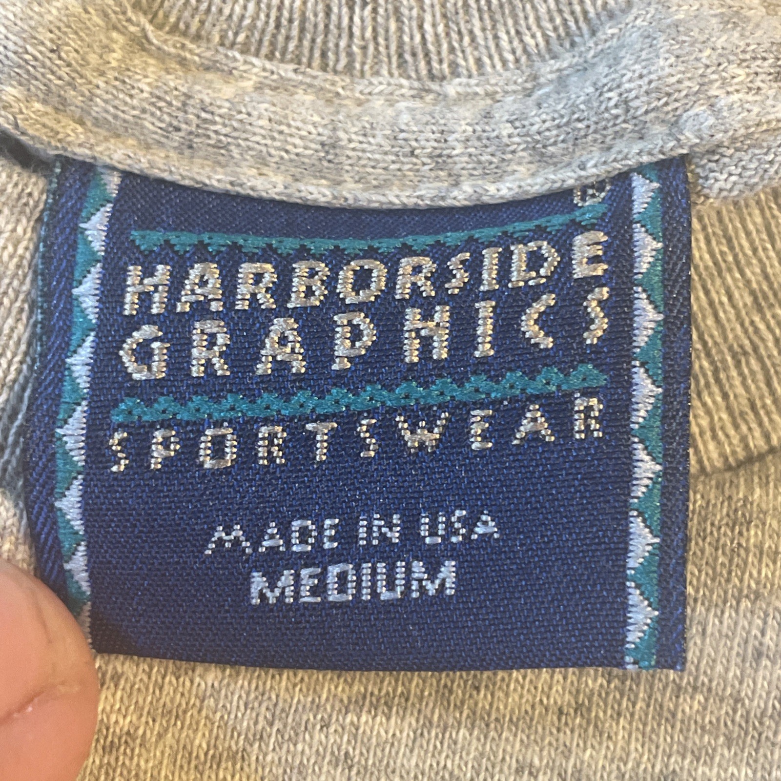 Vintage Harbordside Graphics Sportswear Canoe T-shirt Outdoors Size M 90s gallery