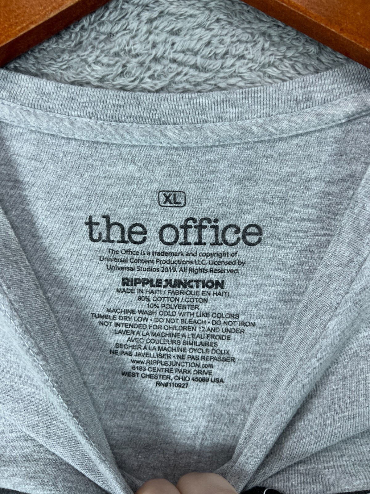 Mens Shirts Tee XL The Office Grey Crew Black Graphic Logo Short Sleeve gallery