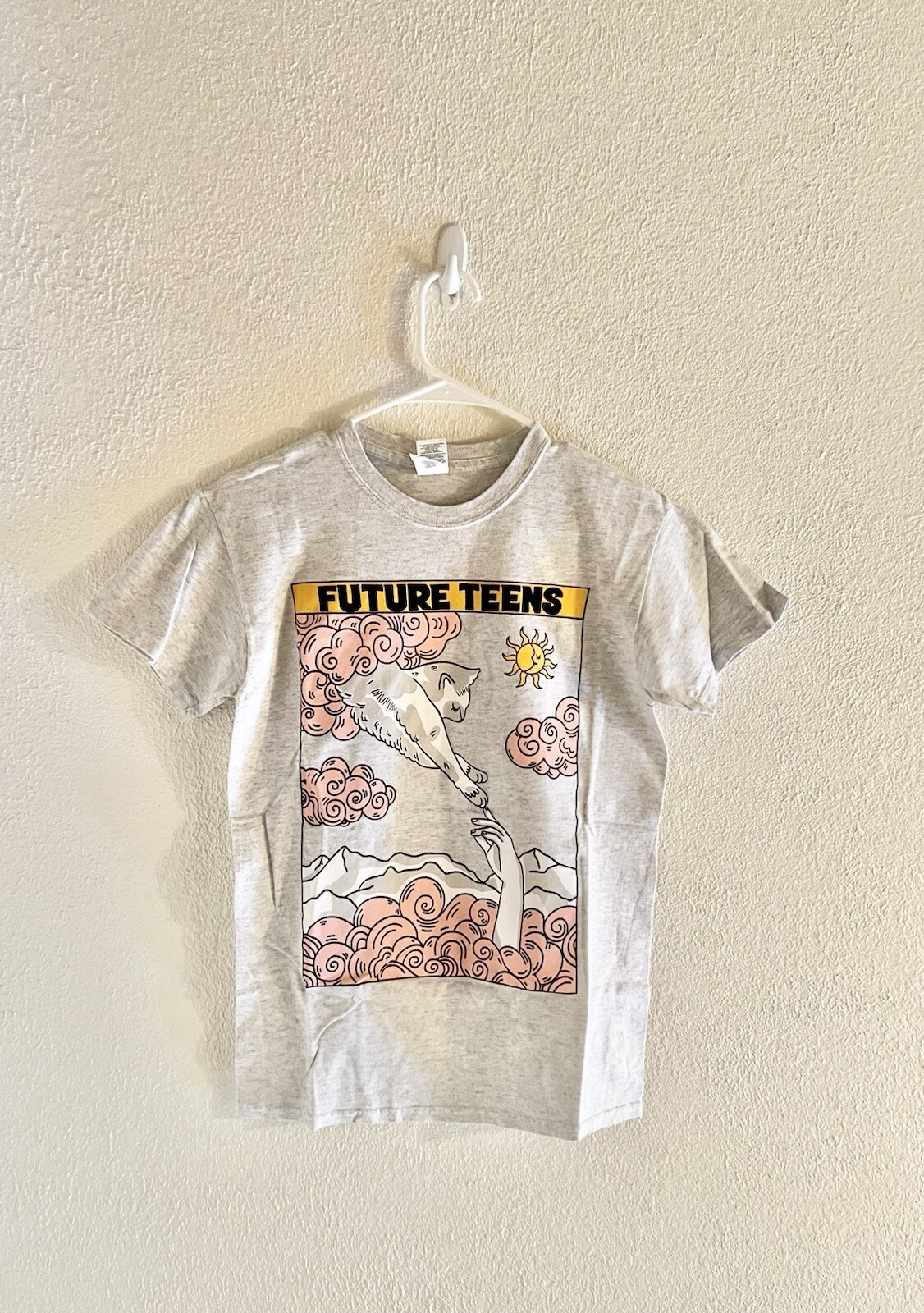Future Teens Cat Indie Alternative Band Shirt Size Small Grey gallery