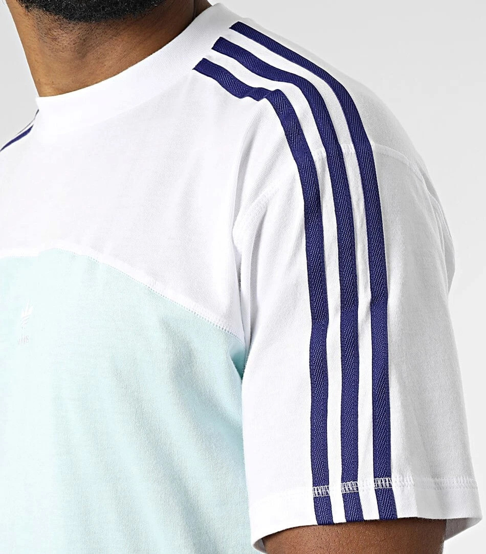 adidas Originals Men's Blocked 3-Stripes Tee Casual Short Sleeves T-Shirt gallery